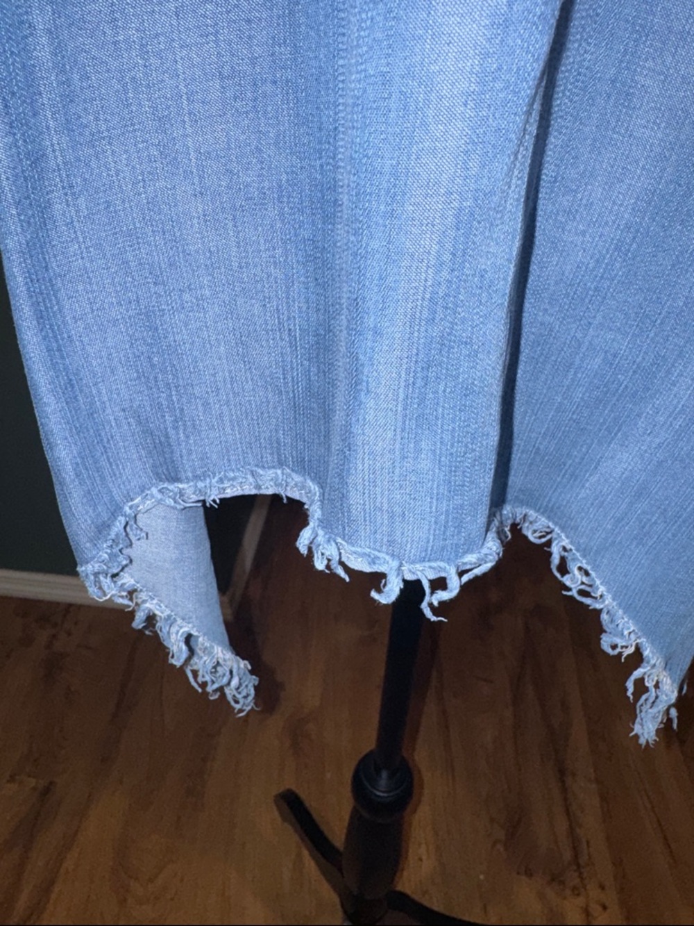Light Blue Denim-Style Button Front Women's Tunic Sz L - Picture 4 of 7